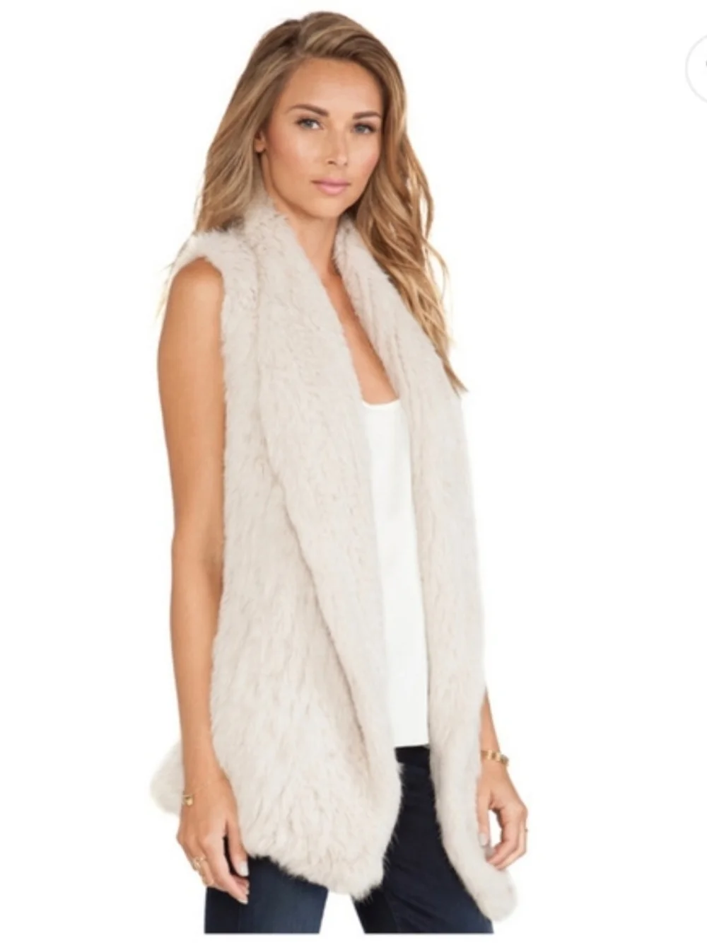 June Rabbit Fur Vest - Picture 1 of 11